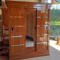 Gambar LEMARI SLIDING / GESER FULL JATI dari GizanoJayaFurniture undefined 2 Tokopedia