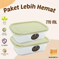 Gambar CLARIS Kotak Makan BPA Free 2 PCS 770ml Tempat Box Bekal Foodsaver - 2737 RE - Purple dari Enportu Home Living undefined 4 Tokopedia