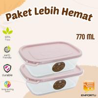 Gambar CLARIS Kotak Makan BPA Free 2 PCS 770ml Tempat Box Bekal Foodsaver - 2737 RE - Purple dari Enportu Home Living undefined 5 Tokopedia