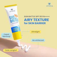 Gambar Emina Sun Battle SPF 50 PA++++ Cica Acne Fighter/Barrier Hydraburst dari Kios_Mart undefined 3 Tokopedia