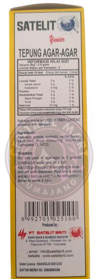 Gambar Tepung Agar Agar Satelit Yunior 12 Sachet x 5 Gram dari Toko Sembako Central Mart undefined 4 Tokopedia