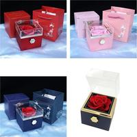 Gambar Box Cincin Nikah Rotating Jewelry Box Kotak Perhiasan Cincin Ring Box - Merah Muda dari Penny-Y undefined 3 Tokopedia