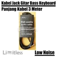 Gambar Kabel Jack Gitar Bass Keyboard 3 Meter Proel Original dari Limit-less Store undefined 3 Tokopedia