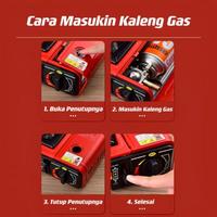 Gambar Kompor Gas Portable 1 Tungku Portable Gas Stove 2 In 1 Kompor Camping dari Hanima Official undefined 5 Tokopedia