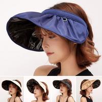 Gambar Topi Pantai Wanita Anti UV Sun Visor Hat Lebar Waterproof Polyester - Putih dari insideflow id undefined 4 Tokopedia