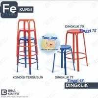 Gambar Kursi Baso Kursi Cafe Kursi Besi Dingklik BINA KARYA - Dingklik 79 T75, Biru dari TULUS JAYA undefined 1 Tokopedia