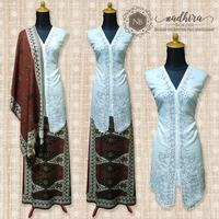 Gambar Bahan kebaya bordir manual khas bukittinggi sumatra barat - Putih, Set Batik dari nadhira bordir undefined 1 Tokopedia