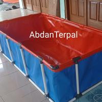 Gambar Terpal kolam ikan 250x150x35 + rangka paralon by Abdan Terpal dari Abdan Terpal undefined 1 Tokopedia