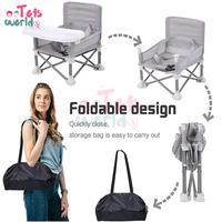 Gambar Kursi makan lipat bayi seat portable foldable ringan dibawa/murah - Abu-abu, Tanpa Bubble dari Totsworld undefined 4 Tokopedia