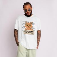 Gambar Meow Don't Like People Warna Putih Kaos Sablon Super BenEnIva - S, 20s dari Benhepi undefined 3 Tokopedia
