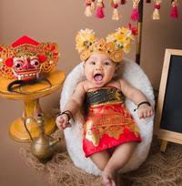 Gambar Mahkota Hiasan Dahi untuk Anak Bayi Bali Spot Photo khas gelungan Bali - Merah putih dari MadeSukawati undefined 1 Tokopedia