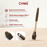 Gambar Cypruz Spatula Kayu Anti Berjamur Gagang Silicone Tahan Panas Cokelat - Saji Cokelat dari Cypruz Kitchenware undefined 2 Tokopedia