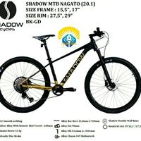 Gambar MTB SHADOW NAGATO Sepeda Gunung 27.5 29 inch deore 12 sp rem hidrolik - grey black, 27.5"//17" dari gratefullz undefined 3 Tokopedia