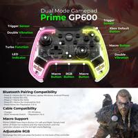 Gambar Gamepad Bluetooth Dual Mode RGB with Holder NYK Nemesis PRIME GP600 dari Smart Media Computer undefined 5 Tokopedia