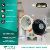 Gambar Kap downlight tanam plafon model jaring dalam rumah lampu inbow - Body HItam, Tanpa Lampu dari TERAS ELEKTRIK undefined 1 Tokopedia