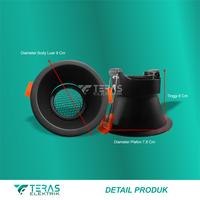 Gambar Kap downlight tanam plafon model jaring dalam rumah lampu inbow - Body HItam, Tanpa Lampu dari TERAS ELEKTRIK undefined 2 Tokopedia