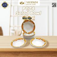 Gambar Vicenza Salad Bowl Gold Line P174 Motif Camelia dari Vicenza Official undefined 1 Tokopedia
