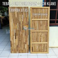 Gambar Top table - daun meja fjl jati solid bisa custom ukuran papan kayu fjl - FJL 4CM FULL, + lebar 10cm dari pradifa furniture undefined 3 Tokopedia