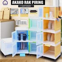 Gambar Akako Rak Piring 1,2,3 Dan 4 Susun Plastik Pintu Transparan Mini Dish dari visiaonlineshop undefined 2 Tokopedia