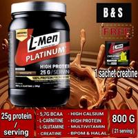Gambar whey protein isolate dan concentrate L-men platinum 25gram protein - Strawberry dari Fitnese Suplemen Store undefined 1 Tokopedia