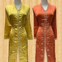 Gambar Setelan Tunik bahan Satin Bridal kombinasi Payet Warna Hijau Tua - Hijau Tua, M dari KUNTUMBUNGASHOP undefined 4 Tokopedia