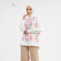 Gambar Syaline Hijab Amy Shirt Soft Flower - Kemeja Katun Motif Bunga Restock - S/M, Putih dari Syaline Hijab undefined 1 Tokopedia