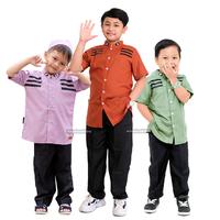 Gambar Baju Koko Anak Laki Laki Lengan Pendek Set Ngaji Muslim Cowok Free Peci EHSAN - Birel, 4L dari AMADEA DISTRO undefined 1 Tokopedia