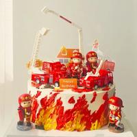 Gambar topper cake kue pemadam kebakaran fire fighter dekorasi ulang tahun - 2 pcs non resin dari chibi little box undefined 5 Tokopedia