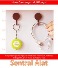 Gambar Hook Kait Gantungan Bulat Tempel Tembok Dinding Wall Stiker Tanpa Paku - Hitam dari Sentral Alat undefined 2 Tokopedia