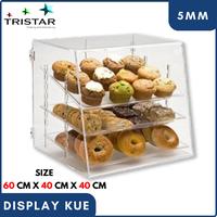 Gambar Akrilik display/etalase/rak/ kue/Roti tebal 5mm uk P60xL40T40cm - GOJEK/GRAB dari Tristar Eka Pratama Official undefined 1 Tokopedia
