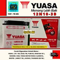 Gambar Aki Motor Binter Mercy, VIAR YUASA 12N10-3B 12 volt 10 Ah Original dari Syafira Aki undefined 1 Tokopedia