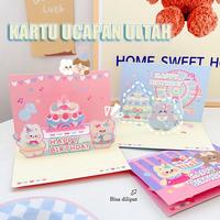 Gambar ready 3D Kartu Ucapan Ulang Tahun Gift Card Happy Birthday Pop-up - KU Biru dari ANDIKASTORE 13 undefined 1 Tokopedia