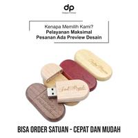 Gambar Flashdisk Bulat Oval Model Kayu 16 GB - Grafir Logo, 8 gb dari RajawaliPena undefined 5 Tokopedia