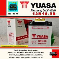 Gambar Aki Motor Binter Mercy, VIAR YUASA 12N10-3B 12 volt 10 Ah Original dari Syafira Aki undefined 2 Tokopedia