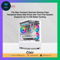 Gambar Infinity Clair mATX Tempered Glass Dual Chamber - Casing Komputer PC Case Desktop MicroATX - Case dari Jevon Holding Co by Wifiman undefined 1 Tokopedia