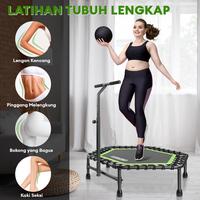 Gambar OneTwoFit Trampoline 50 Inci Lipat Bisu Dewasa Alat Olahraga Fitness - hijau 50 Inci dari OneTwoFit Pro undefined 5 Tokopedia
