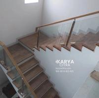 Gambar Railling Tangga Kaca Tempered dengan Rangka Stainless Steel Mewah - Kaca 8mm dari Karya Citra Aluminium undefined 3 Tokopedia