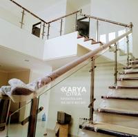 Gambar Railling Tangga Kaca Tempered dengan Rangka Stainless Steel Mewah - Kaca 8mm dari Karya Citra Aluminium undefined 1 Tokopedia