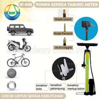 Gambar POMPA ANGIN SEPEDA TABUNG + METER POMPA BAN IGM IP-006 - KECIL dari IGM Hardware undefined 5 Tokopedia