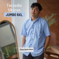 Gambar Thirty Seven Store Baju Kemeja Pria Big Size Lengan Pendek Abu Abu Muda Casual Jumbo 6XL Katun Poplin Lembut Adem Nyaman Dipakai - Abumuda, L dari Thirtyseven Store undefined 5 Tokopedia