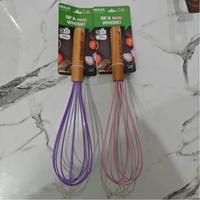 Gambar IDEALIFE Kocokan Telur Silikon Gagang Kayu Egg Whisk Silicone IL-172B - Ungu dari rantang online official undefined 1 Tokopedia