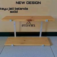 Gambar SN rak ambalan dinding dekorasi kamar tidur kantor 2 su - Putih, Panjang 60cm dari kajjamart098 undefined 1 Tokopedia