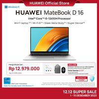 Gambar HUAWEI MateBook D16 Laptop [16+512GB] | 16 Inch Vast Display - Intel i7 dari Huawei Indonesia undefined 1 Tokopedia
