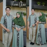 Gambar Gamis Couple/Gamis Batik Modern Kombinasi Baju TERLARIS - AVIA MAUVE, GAMIS M KOKO L dari BATIK TRENDI_NEW undefined 4 Tokopedia
