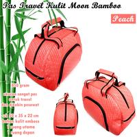 Gambar Tas Travel Besar Kulit Moon Bamboo - Peach dari GLORYS GLORIA SHOP undefined 1 Tokopedia