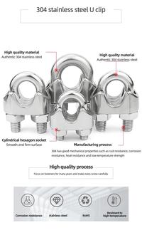 Gambar Klem Kawat Seling Stainless Steel Clamp Penjepit Tali Sling Kuku Macan - M5 dari Alat Teknik Agnes Citra undefined 4 Tokopedia
