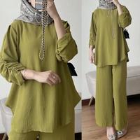 Gambar Raisa One Set Lengan Panjang Crinkle Airflow Daily Set Terbaru Setelan - Milo dari toko ozan124 undefined 5 Tokopedia