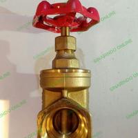 Gambar Kran Gate Valve Kitz 1"inch Dn 25 Drat Kuningan dari SINARINDO ONLINE undefined 3 Tokopedia
