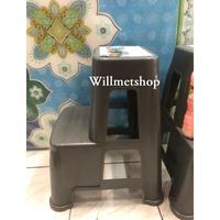 Gambar BANGKU TANGGA LADDER BENCH TINGGI 66 CM KURSI TANGGA TINGGI PLASTIK - ABU ABU dari farastore01 undefined 4 Tokopedia