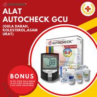 Gambar Alat cek 3 in 1 merk Autocheck (Gula darah, Asam urat, Kolesterol) dari Anugerah Medica Indonesia undefined 1 Tokopedia